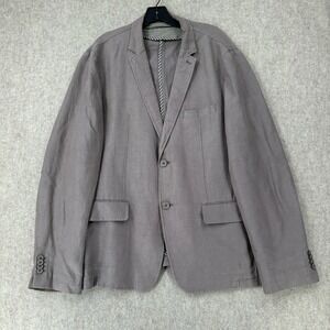 DOPPELGÄNGER Roma Mens 56 Linen Cotton Unstructured Blazer Jacket Made In Italy